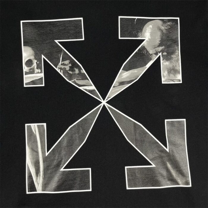 Hoodie Off-White Arrows Skull Black OFF011 - Image 5