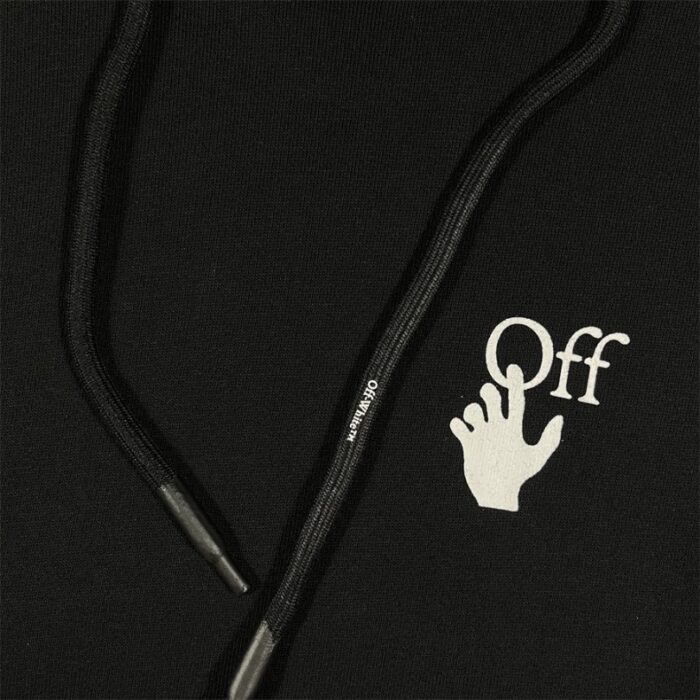 Hoodie Off-White Arrows Skull Black OFF011 - Image 4