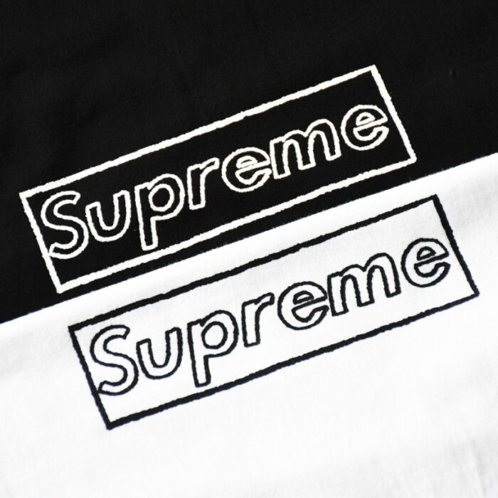 T-shirt Supreme Box Logo Outline White SP026 - Image 5