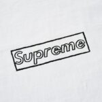 T-shirt Supreme Box Logo Outline White SP026 - Image 2