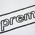 T-shirt Supreme Box Logo Outline White SP026 - Image 4