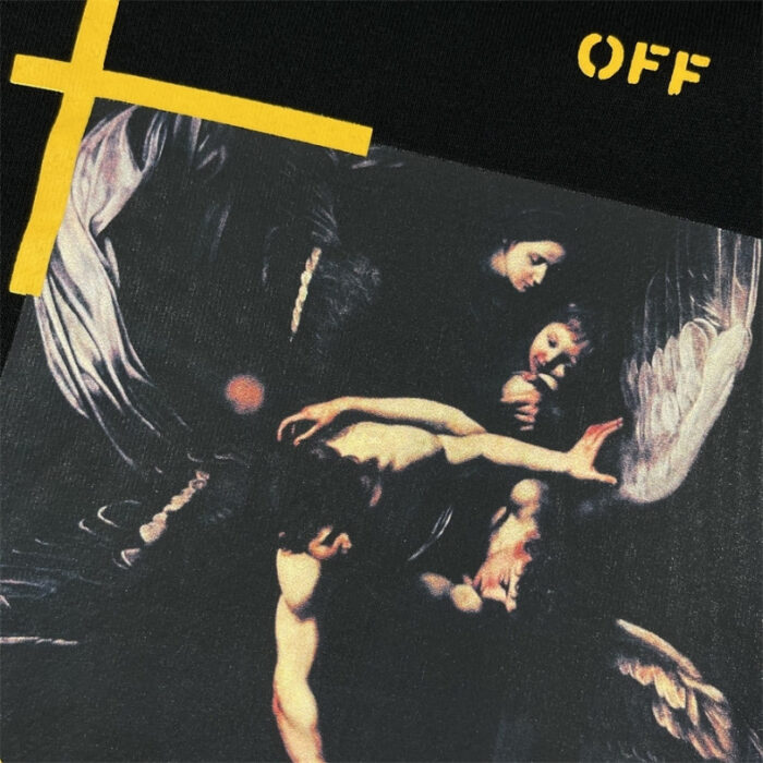 Hoodie Off-White Black with Yellow Arrows OFF009 - Image 6