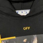 Hoodie Off-White Black with Yellow Arrows OFF009 - Image 8