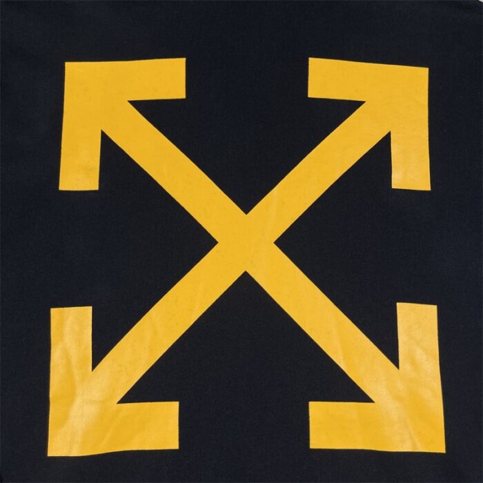 Hoodie Off-White Black with Yellow Arrows OFF009 - Image 10