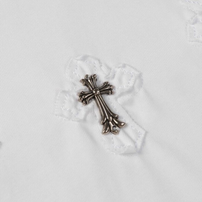 T-shirt Chrome Hearts White Cross Embroidery CH030 - Image 6