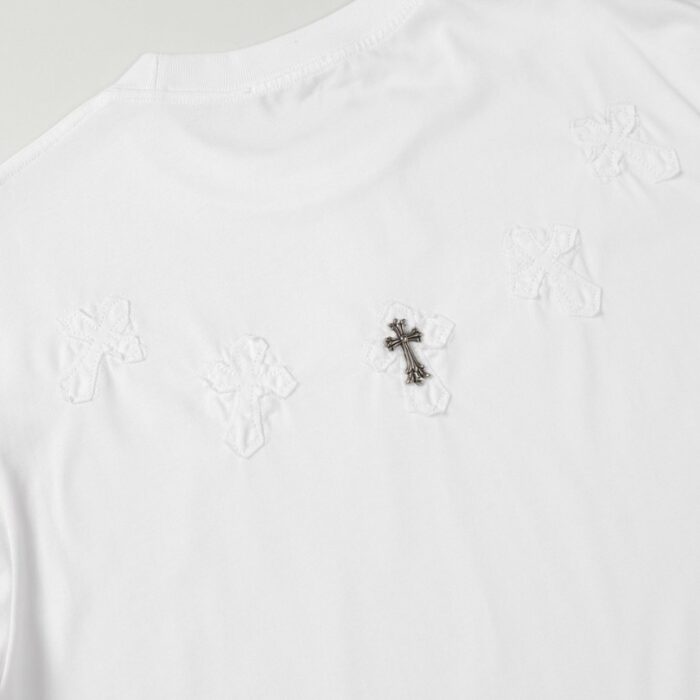 T-shirt Chrome Hearts White Cross Embroidery CH030 - Image 5