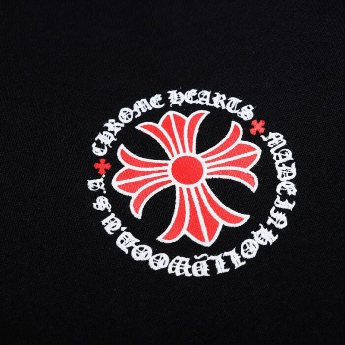 Hoodie Chrome Hearts Black Red Embroidered CH081 - Image 4