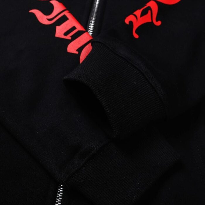 Hoodie Chrome Hearts Black Red Embroidered CH081 - Image 13