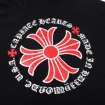 Hoodie Chrome Hearts Black Red Embroidered CH081 - Image 5