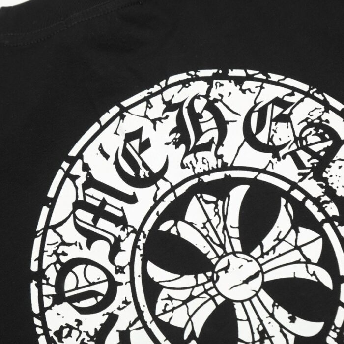 T-shirt Chrome Hearts Horseshoe Black Logo CH014 - Image 7