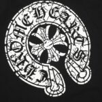 T-shirt Chrome Hearts Horseshoe Black Logo CH014 - Image 6