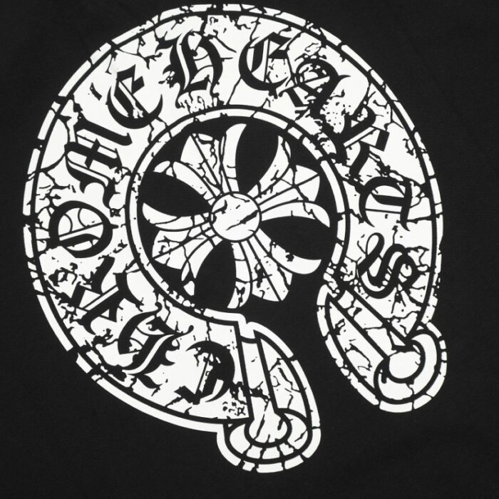 T-shirt Chrome Hearts Horseshoe Black Logo CH014 - Image 6