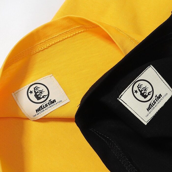 T-shirt Hellstar Sports Flame Yellow Graphic HS002 - Image 4