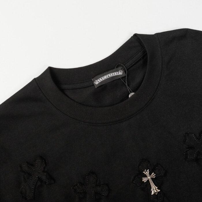 T-shirt Chrome Hearts Black Cross Embroidery CH029 - Image 7