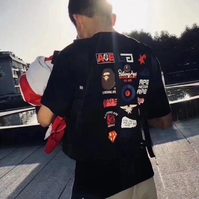 T-shirt BAPE Multi-Logo Black BP004 - Image 17