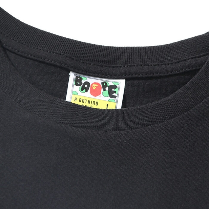 T-shirt BAPE Shark Embroidery Black BP012 - Image 9