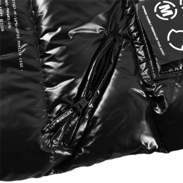 Jacket Puffer Moncler Black with Hood MCL010 - Image 6