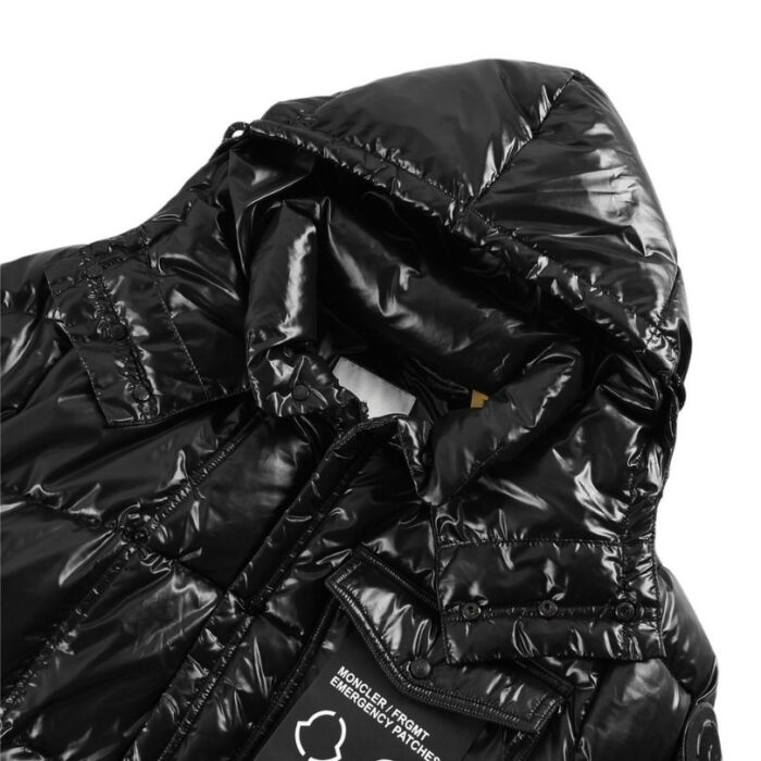 Jacket Puffer Moncler Black with Hood MCL010 - Image 7
