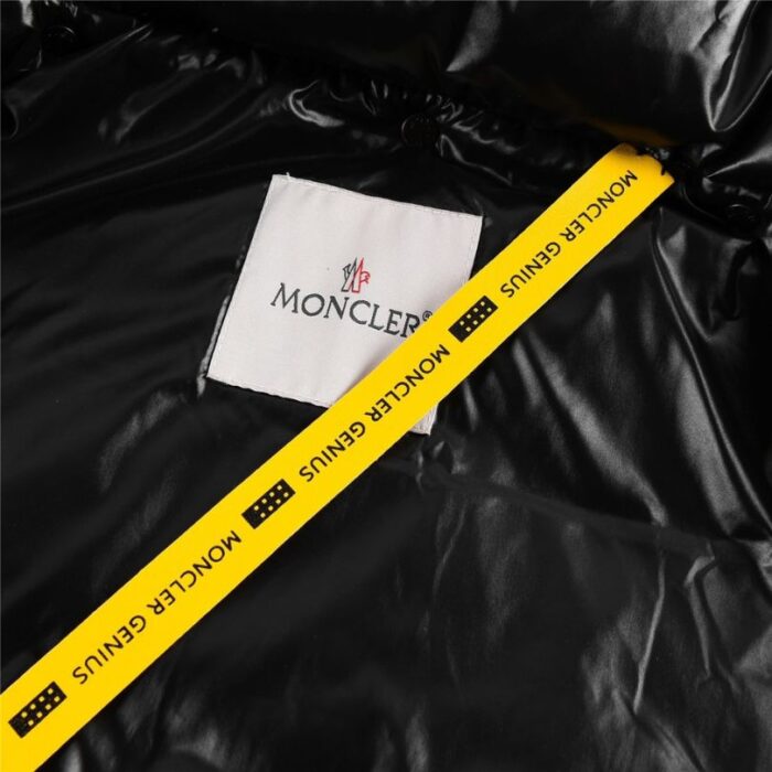 Jacket Puffer Moncler Black with Hood MCL010 - Image 9