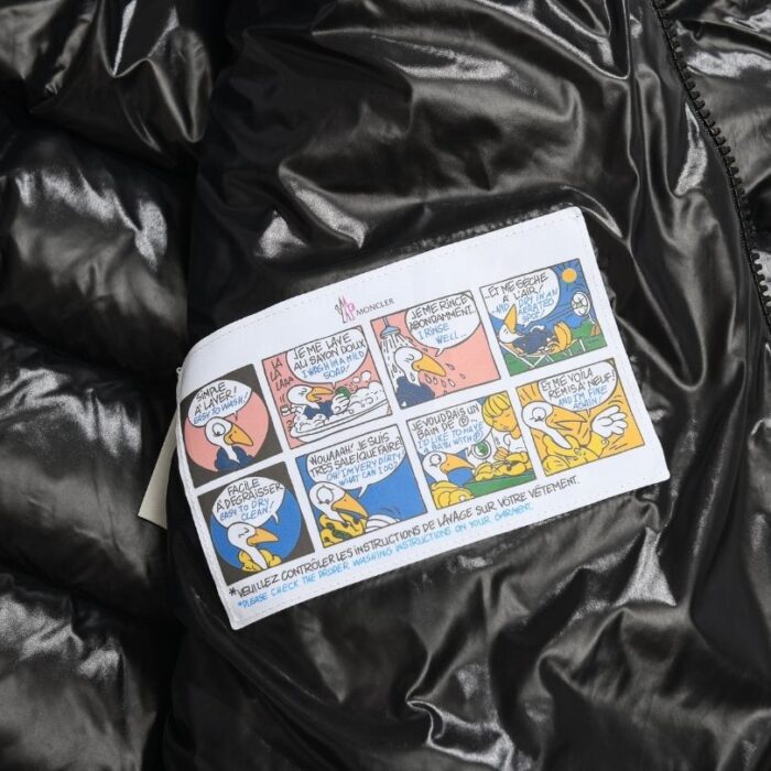 Jacket Puffer Moncler Black with Hood MCL009 - Image 10