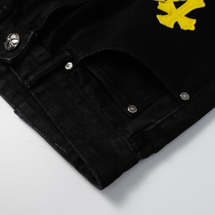 Jeans Chrome Hearts Yellow Crosses CH055 - Image 8