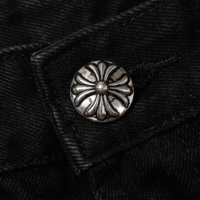 Jeans Chrome Hearts Yellow Crosses CH055 - Image 12