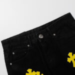 Jeans Chrome Hearts Yellow Crosses CH055 - Image 5