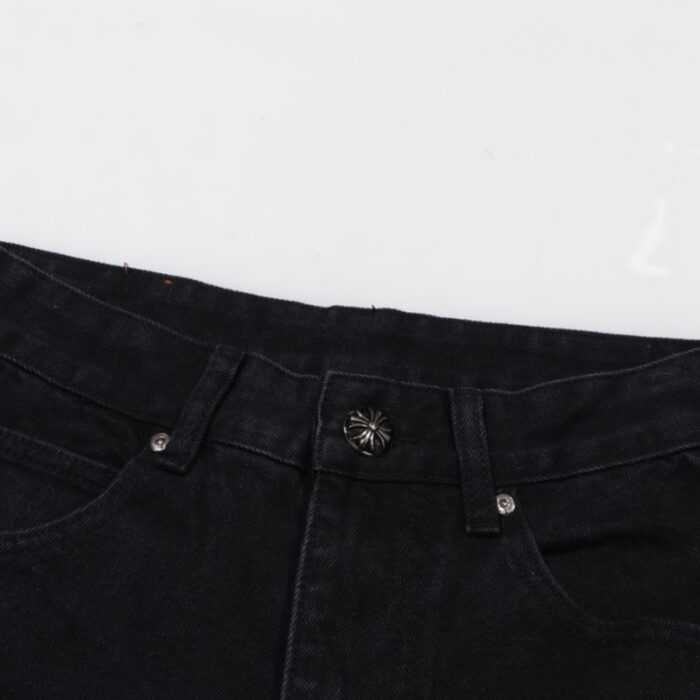 Jeans Chrome Hearts Black White Cross Patch CH025 - Image 12