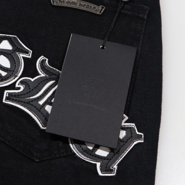 Jeans Chrome Hearts Black White Cross Patch CH025 - Image 13