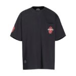 T-shirt Chrome Hearts Red Cross Crest Black CH004 - Image 4