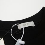 T-shirt Dior Black Monogram Logo DO063 - Image 9
