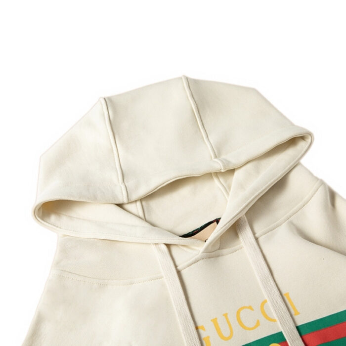 Hoodie Gucci Boutique Logo White GC077 - Image 5