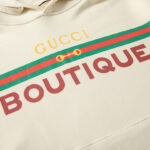 Hoodie Gucci Boutique Logo White GC077 - Image 4