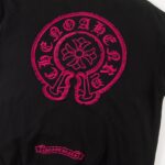 Sweatshirt Chrome Hearts Pink Horseshoe Black CH006 - Image 7