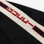 Shorts Gucci Logo Stripe Black GC076 - Image 5