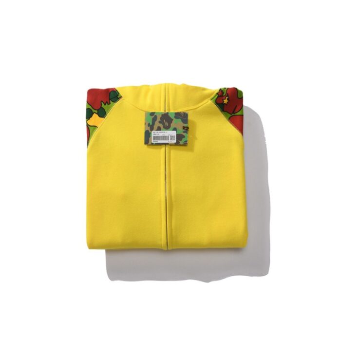Hoodie Yellow Shark Camo Bape Full-Zip BP002 - Image 13