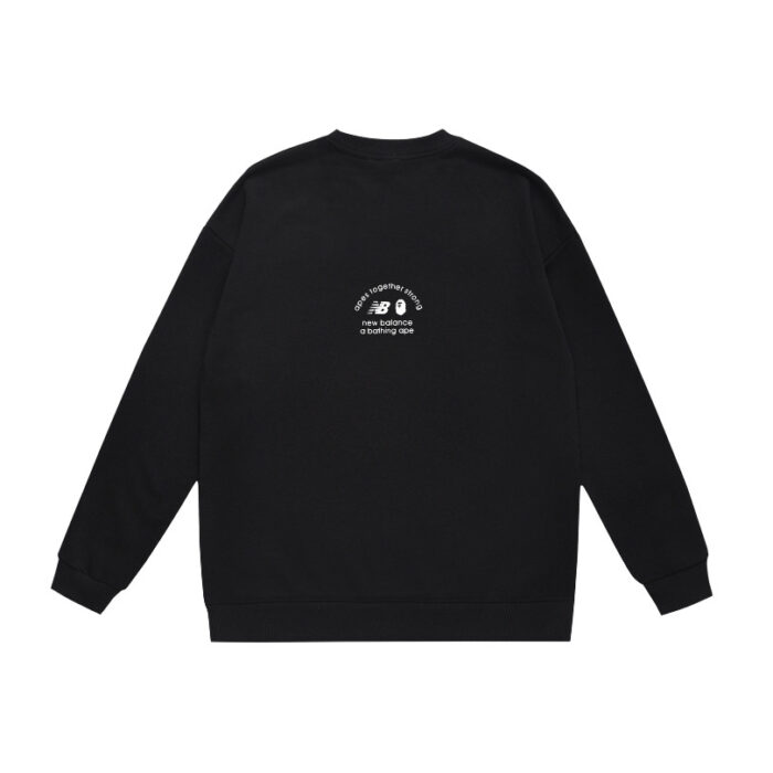 BAPE x New Balance Logo Sweatshirt Black BP062 - Image 2