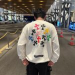 Sweatshirt Chrome Hearts Multicolor Crosses White CH007 - Image 11