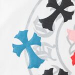 Sweatshirt Chrome Hearts Multicolor Crosses White CH007 - Image 7