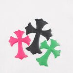 Sweatshirt Chrome Hearts Multicolor Crosses White CH007 - Image 4