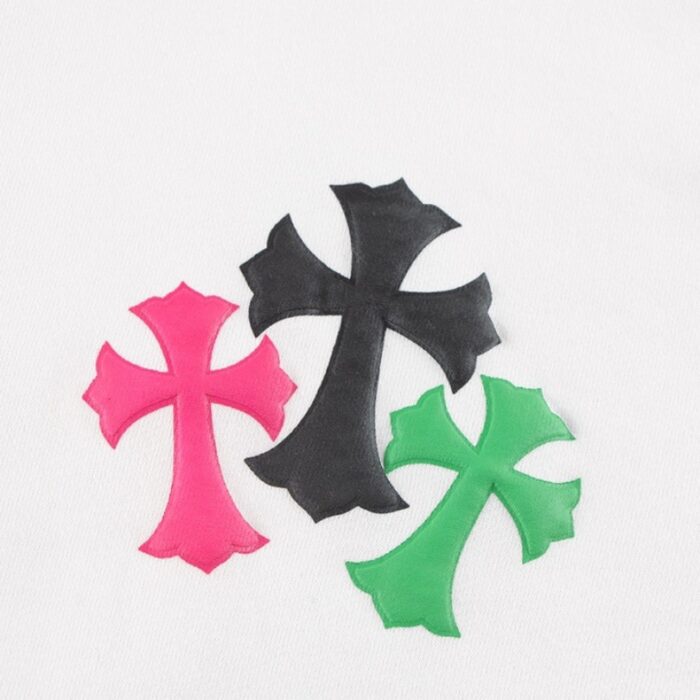 Sweatshirt Chrome Hearts Multicolor Crosses White CH007 - Image 4