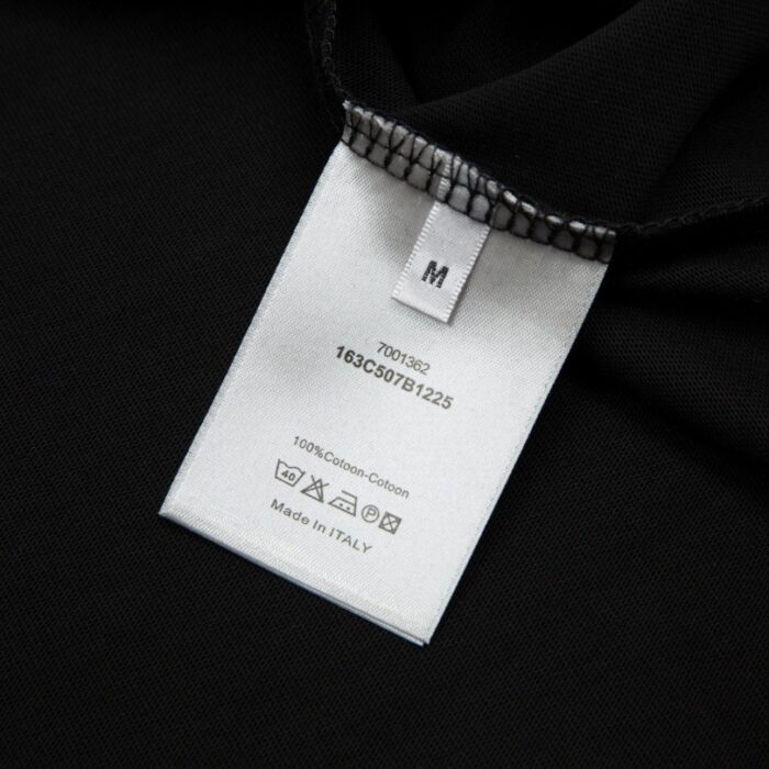 T-shirt Dior Black Graphic Logo Couture DO064 - Image 11