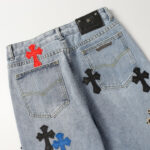 Jeans Chrome Hearts Multicolor Cross Patch CH022 - Image 4