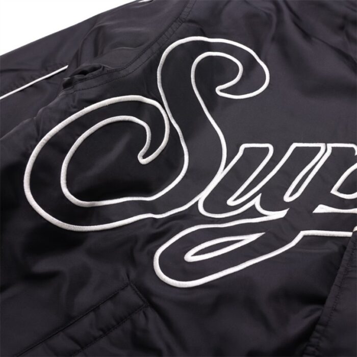 Jacket Supreme NY Varsity Bomber Black SP065 - Image 8