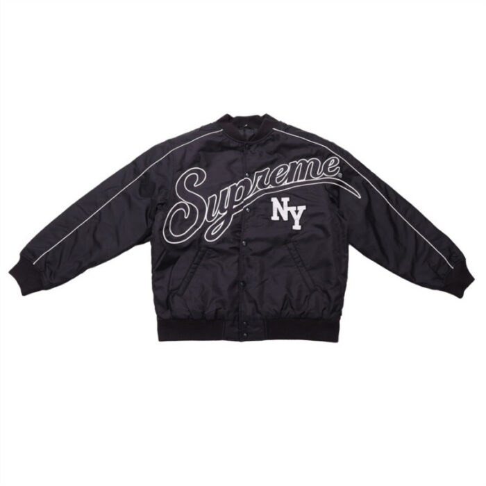 Jacket Supreme NY Varsity Bomber Black SP065 - Image 5