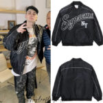 Jacket Supreme NY Varsity Bomber Black SP065 - Image 17