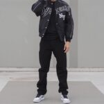 Jacket Supreme NY Varsity Bomber Black SP065 - Image 14