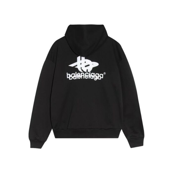 Hoodie Balenciaga Black Logo Print BL064 - Image 2