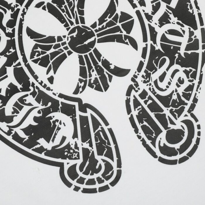 T-shirt Chrome Hearts Horseshoe White Logo CH015 - Image 7