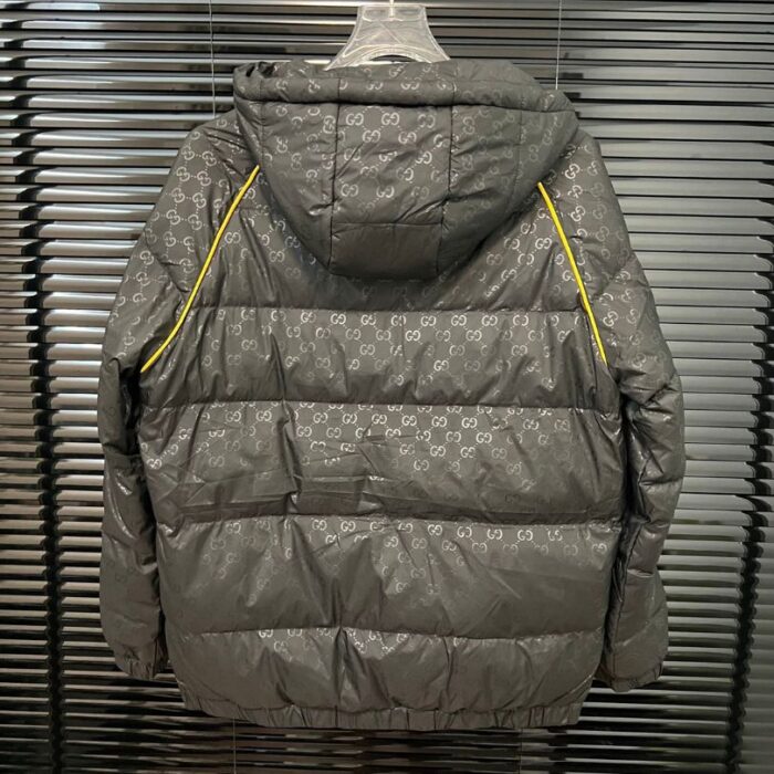 Jacket Puffer Gucci GG Monogram Hooded GC111 - Image 2